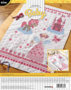 Bucilla Stamped Cross Stitch Crib Cover Kit - Fairytale Princess