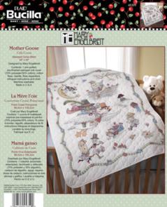 Bucilla tamped Cross Stitch Crib Cover Kit - Mother Goose