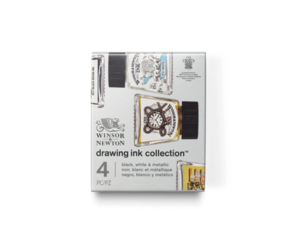 Winsor & Newton Drawing Ink Collection 4 Metallics
