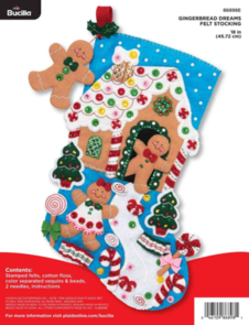 Bucilla 18" Applique Stocking Kit Gingerbread Dreams