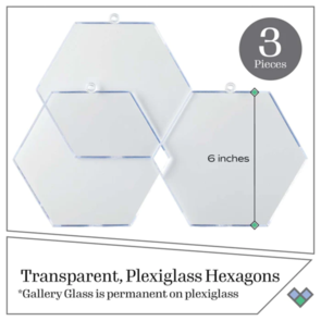 FolkArt Gallery Glass - Surface Hexagon 6" - 3Pc