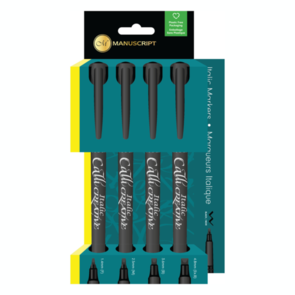 Manuscript Callicreative Italic Marker Set/4 - Black