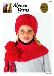 Alpaca Yarns Knitting Pattern - 2510 Headband and Cowl