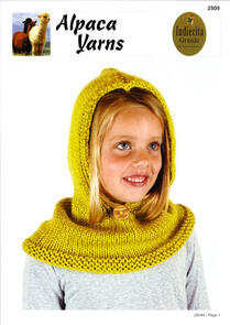 Alpaca Yarns Knitting Pattern - 2509 Hooded Cowl