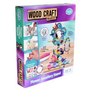 Boyle Wood Craft Project Kit - Flower Jewellery Stand