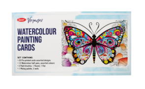 Jasart Watercolour Colouring Cards set - 280 x 148mm