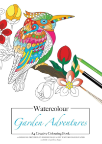 Jasart Watercolour Colouring Book A4 - Garden Adventures