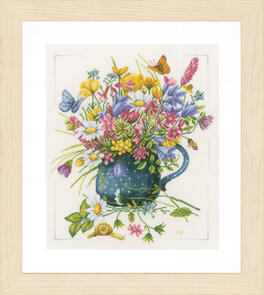 Lanarte  Cross Stitch Kit - Flowers in vase