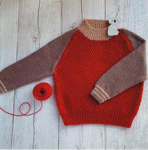 Alpaca Yarns 2203 Toddler Texture Sweater - Knitting Pattern / Kit