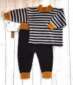 Alpaca Yarns 2201 Toddler Jumper and Pants - Knitting Pattern / Kit
