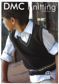 DMC 15296L2 Boy's Vest - Knitting Pattern / Kit