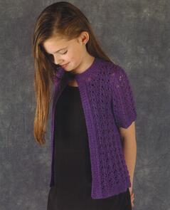 Alpaca Yarns 2410 Lace Cardigan - Knitting Pattern / Kit