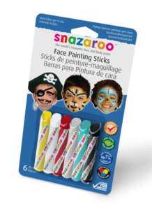 Snazaroo Face Painting Stick Set - BOys set/6
