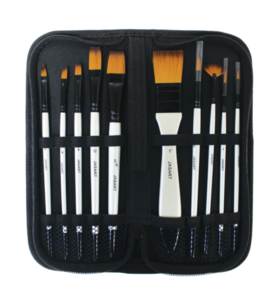 Jasart Synthetic Brush Wallet Short Handle 10pc