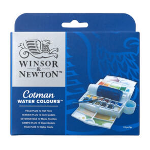 Winsor & Newton Cotman Watercolour Field Plus Set 12 x Half Pans