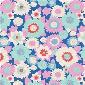 Tilda Tilda Fabric - Lemontree Collection - Boogie Flower Blue