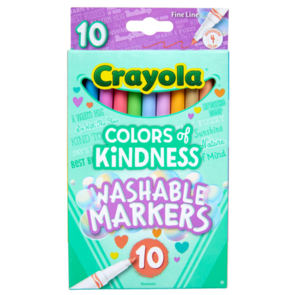 Crayola Colors of Kindness Fineline Washable Markers 10Pk