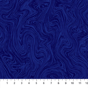Northcott Fluid - Wavy Navy