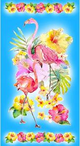 MISC Flamingos in Paradise 24" Panel