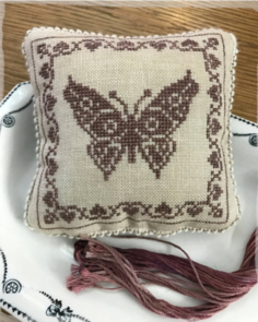 The Kiwi Stitch & Knit Co Butterfly pin cushion Pattern