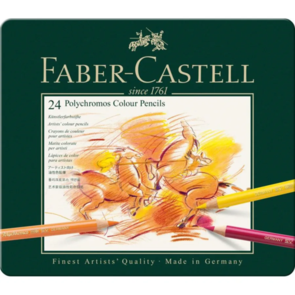 Faber-Castell Polychromos Colour Pencils - Tin of 24