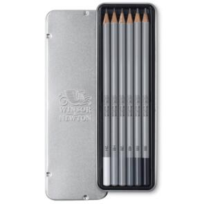Winsor & Newton Graphite Pencil Tin 6pc
