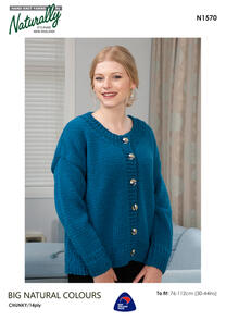 Naturally Knitting Pattern - N1570 - Oversized Cardigan