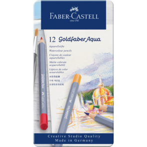 Faber-Castell Goldfaber Watercolour Pencils - Tin of 12