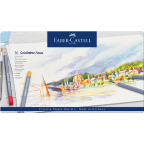 Faber-Castell Goldfaber Watercolour Pencils - Tin of 36