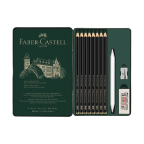 Faber-Castell Pitt Graphite Matt Black -Tin of 11