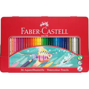 Faber-Castell Watercolour Pencil Tin 36pc