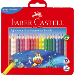 Faber-Castell Grip Watercolour Pencils - Tin of 24