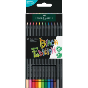 Faber-Castell Black Edition Colour Pencils - Box of 12