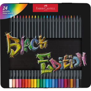 Faber-Castell Black Edition coloured Pencil Tin 24