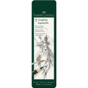 Faber-Castell Aquarelle Blacklead tin of 5