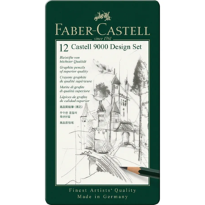 Faber-Castell 9000 Blacklead - Tin of 12
