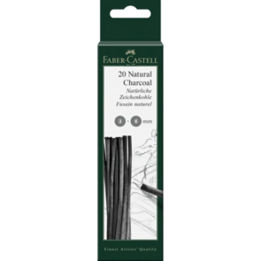 Faber-Castell Pitt Natural Charcoal Sticks - 3-6mm Box of 20