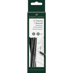 Faber-Castell Pitt Natural Charcoal Sticks - 5-8mm Box of 12