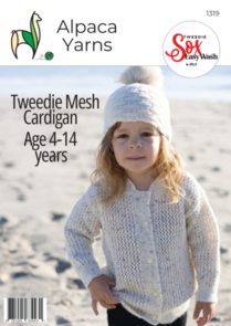 Alpaca Yarns Tweedie Sox Mesh Cardigan - Knitting Pattern
