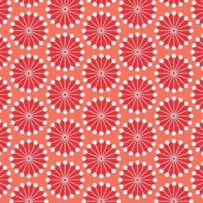 Benartex Contempo Sewing Room 2; Flowerhead Pins - Red
