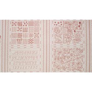 French General Broderie 25"x44" Panel Rouge