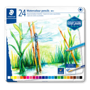 Staedtler Watercolour Pencil Tin Of 24 Asst Colours