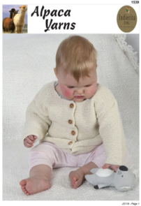 Alpaca Yarns 1539 Easy Jacket - Knitting Pattern / Kit