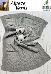 Alpaca Yarns B01553 Baby Texture Blanket Knitting Pattern