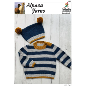 Alpaca Yarns Knitting Kit / Pattern - 1557 Sweater & Beanie