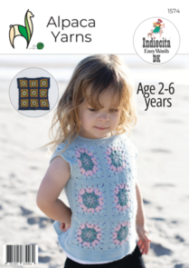 Alpaca Yarns Childs Granny Square Vest - Crochet Pattern