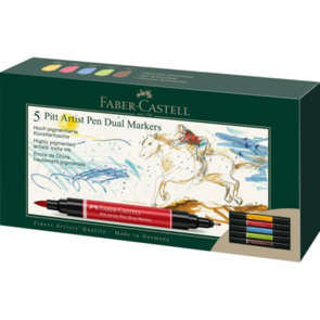 Faber-Castell PITT Artist Pen Dual Ended Box of 5