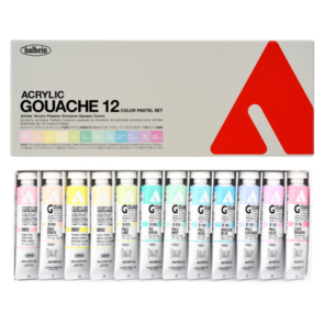 Holbein Acrylic Gouache Pastel Set 12x20ml