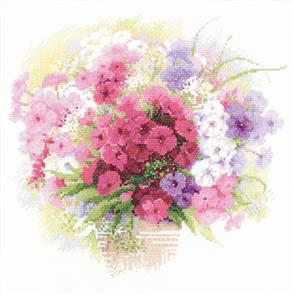 Riolis  Watercolour Phlox - Counted Cross Stitch Kit