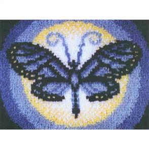 Caron Wonderart Latch Hook Kit - Butterfly Moon - 15" x 20"